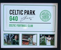 Signed Framed James Forrest Celtic FC Street Sign