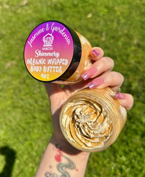 Image of Jasmine & Gardenia💮🤍 Shimmery✨Organic Whipped Body Butter🧈