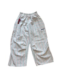 Image 1 of BAKPANTS GREEN AND PINK STRIPED
