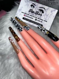 Image 3 of Cow Print Nails
