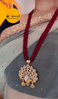 Image 4 of Ranjana_Long American Diamond Hydrocrystal/Hydropotey Necklace Set