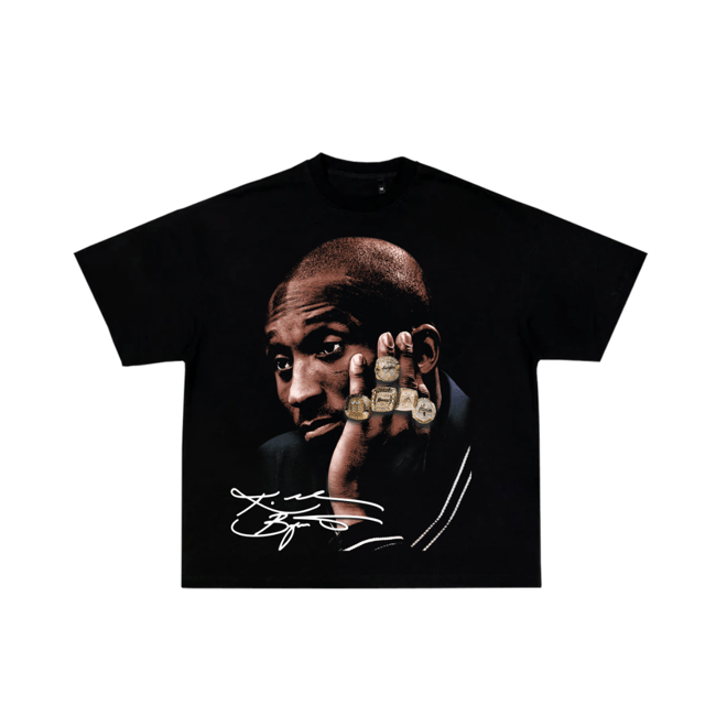 Kobe Bryant 5 Rings Tee BLACK Always Kaizen ing