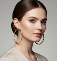 Image 5 of Golden Twist Luxe Hoops