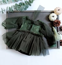 Image 3 of Newborn photo session | body-dress | Alice |  green | Christmas