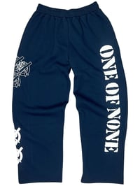 Image 1 of SWEATPANTS V2 - NAVY/WHITE