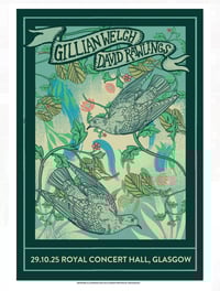 Gillian Welch and David Rawlings Screen Print Glasgow 29.10.25