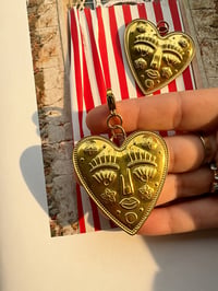 Image 2 of LARGE HEART FACE CHARM 