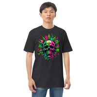 Image 3 of Skull Pot Men’s premium heavyweight tee