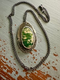 Image 12 of Stone Mountain turquoise necklace with Bukowski quote