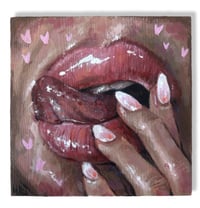 Image 1 of “ TRUE LOVE “ ORIGINAL ACRYLIC PAINTING 5”x5”