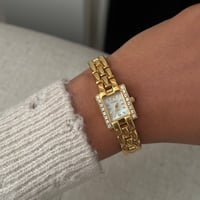 Image 1 of RARE- Vintage Elgin Gold Watch With Diamonds - NEW IN BOX 
