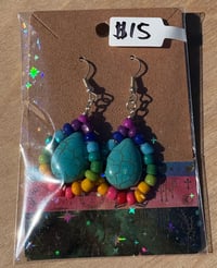 Image 3 of Silver Rainbow Tear Earrings