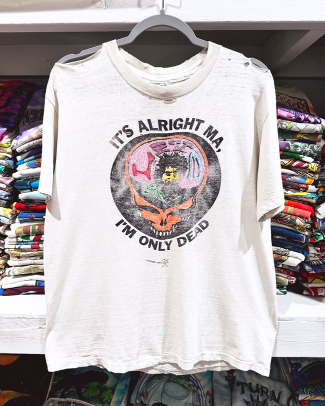 Grateful Dead 80s ‘It’s Alright Ma, I’m Only Dead’ Lot T-Shirt - Size L/M