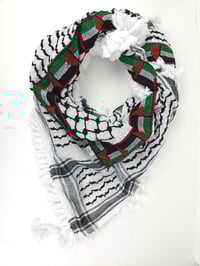 Image 4 of Premium Cotton Palestinian Flag Keffiyeh
