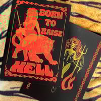 Image 1 of Born To Raise Hell A4 Print - Black
