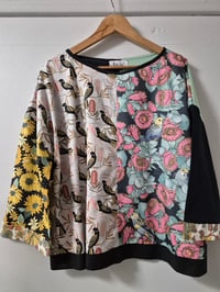 Image 1 of Mixed Up Swing top- native birds and flowers 