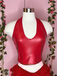 Image 4 of Cupids Whip Leather Halter Top