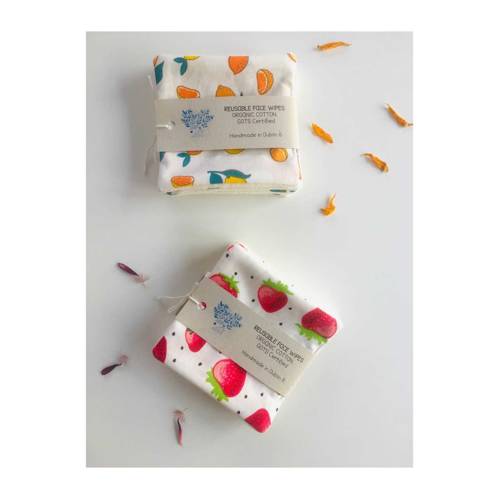 Duo Set of Organic Cotton Face Wipes | Blue Bridge House