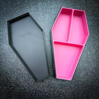 Image 3 of Pink & Black Coffin Jewelry Box