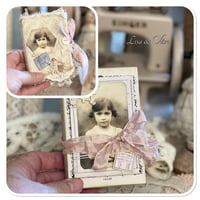 Image 1 of Sweet Josselyne a vintage French lace snippet book and box