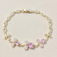 Image 1 of Pink Clover Bracelet 