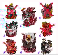 Image 1 of 5X7 Mushroom Animal Originals Group 2