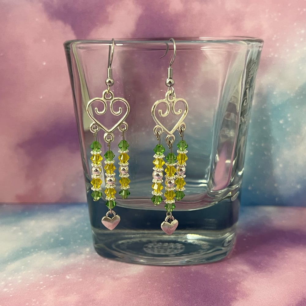 Image of Heart Sun Catcher Earrings