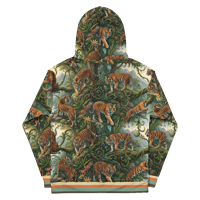 Image 2 of By TeamLUCCI™- "VIVID PORCELAIN TIGER" All Over Print Cotton Hoodie