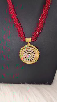 Image 9 of Looza Long American Diamond Hydrocrystal Necklace Set