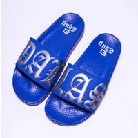 Image 3 of DALLAS BLUE/GREY SLIDES (NOW SHIPPING)