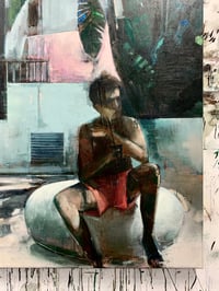 Image 3 of Painting / maleri / "Et øjeblik VII" / 90x120 cm