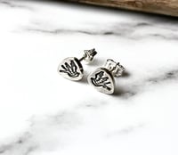 Image 3 of Handmade Sterling Silver Swallow Bird Stud Earrings 