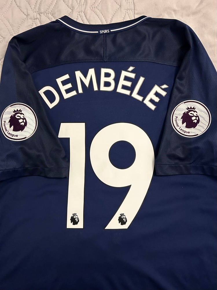 Image of Tottenham Hotspur “DEMBÉLÉ 19” 2017/18 Away Shirt + PL patches (XL)