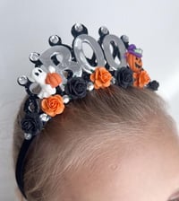 Image 2 of Halloween tiara crown spooky BOO tiara hair accessories Halloween party props