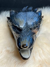 Image 4 of Wolf Agate Carving #2266