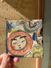 Image 2 of Colourful Symphony. - Handmade ceramic tile with illustration