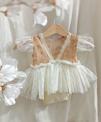 Image 3 of Newborn girls photoshoot outfit | Rosalie | beige | cream | photo props