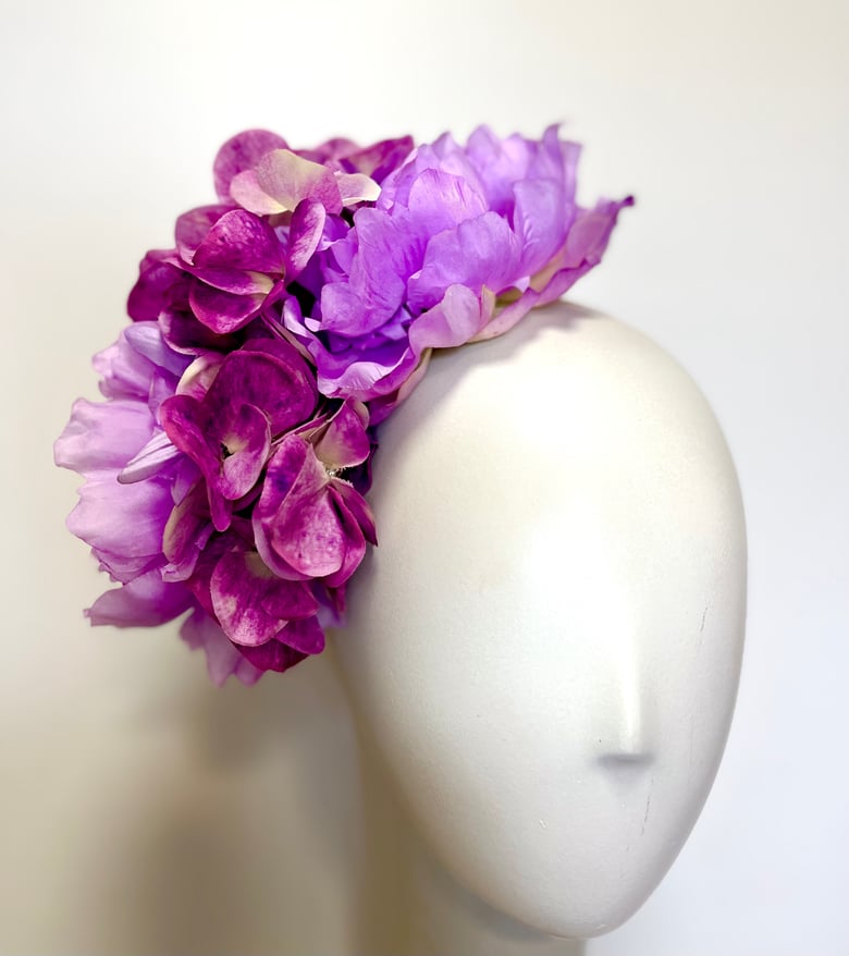 Image of Lilac/lavender hues headpiece #2