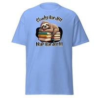 Image 6 of Study Hard Nap Harder Sloth Shirt Design