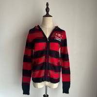Image 3 of Super Lovers striped mohair hoodie