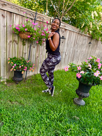 Image 2 of Grey Camo Joggers w/Drawstring Waist 