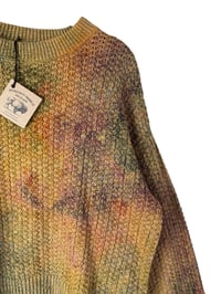 Image 3 of ♻️ UPCYCLED M Chunky Knit Sweater in Subtle Overdyed Ice Dye