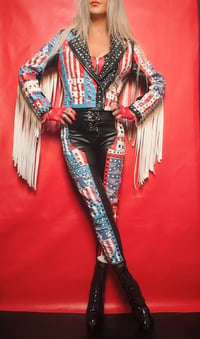 Image 3 of KISS PSYCHO CIRCUS FAUX LEATHER PANTS 