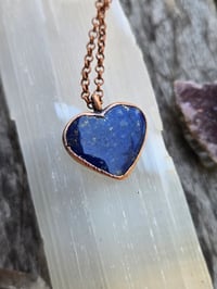 Image 1 of Electrogormed Lapis Lazuli heart necklace 01