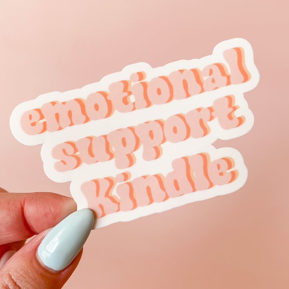 Image of Groovy Emotional Support Kindle Sticker 