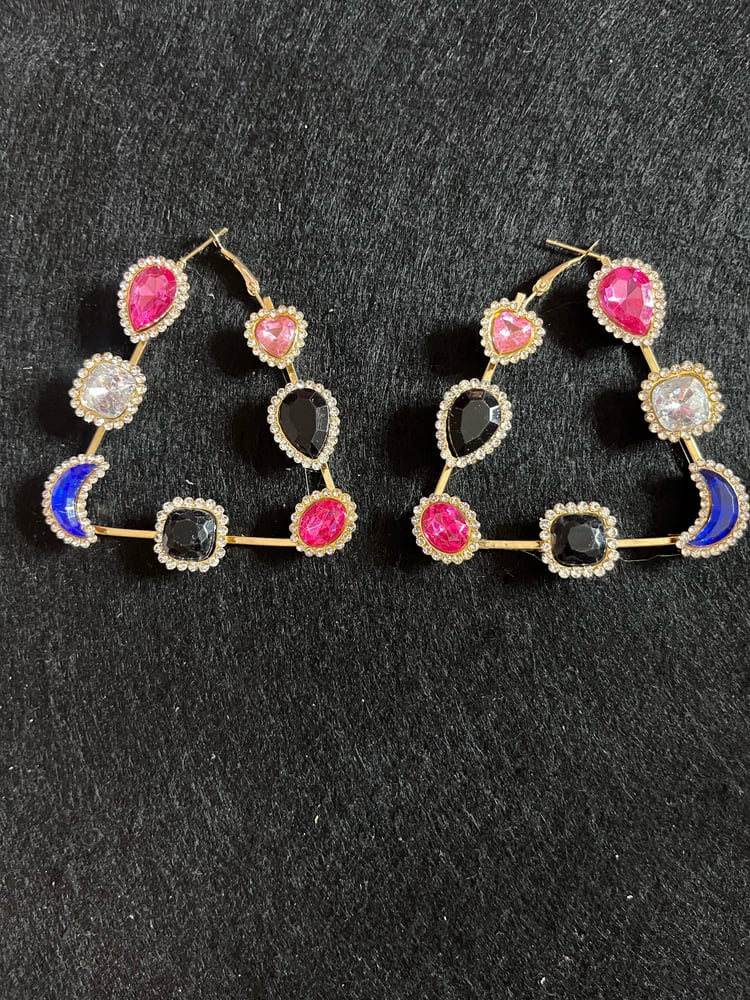 Image of Bling Triangles earrings