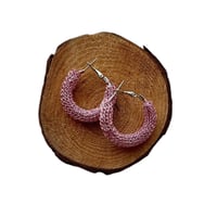 Image 1 of Colorful Crochet Wire Earrings (Multiple Colors Available)