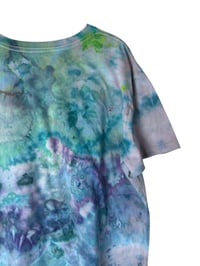 Image 10 of ♻️ UPCYCLED XXL Keith Haring Tee in Mermaid Watercolor Ice Dye