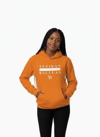 Image 2 of YB Orange Heavy Blend Fleece Pullover Hoodie 