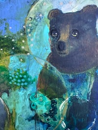 Image 2 of Acrylic Oil and Graphite painting on Wood “Welcome to Bear Country” by Sheila Cameron copy copy